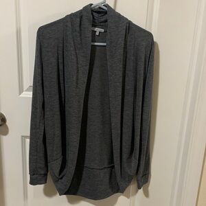 Charlotte Russe Charcoal Open Front Cardigan